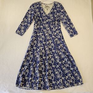 Sahalie Floral Blue Maxi Dress Size S